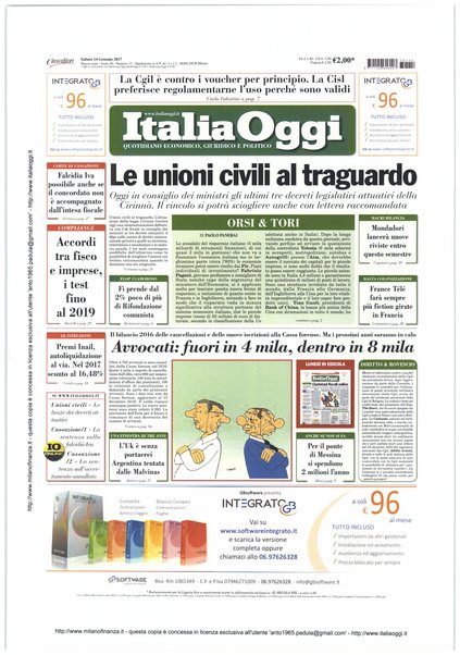 Italia oggi : quotidiano di economia finanza e politica